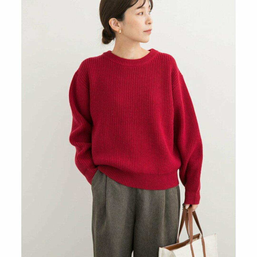 URBAN RESEARCH DOORS(アーバンリサーチドアーズ)の【RED】モンゴリアンウールクルーネックニット レディースのトップス(ニット/セーター)の商品写真