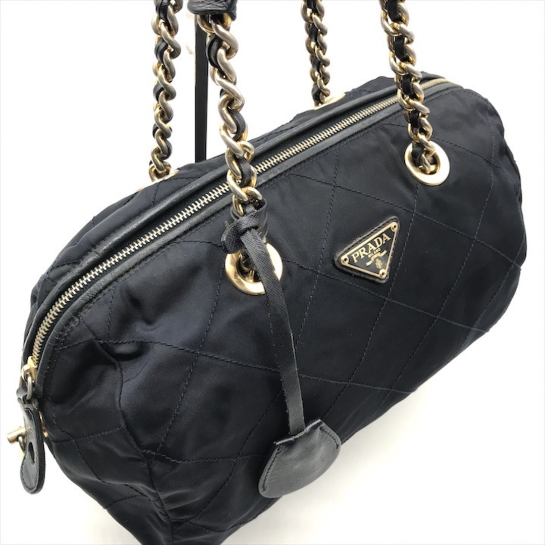 PRADA - PRADA プラダ 三角ロゴ ナイロン テスート キルティング PRADA - PRADA プラダ 三角ロゴ ナイロン テスート キルティング
