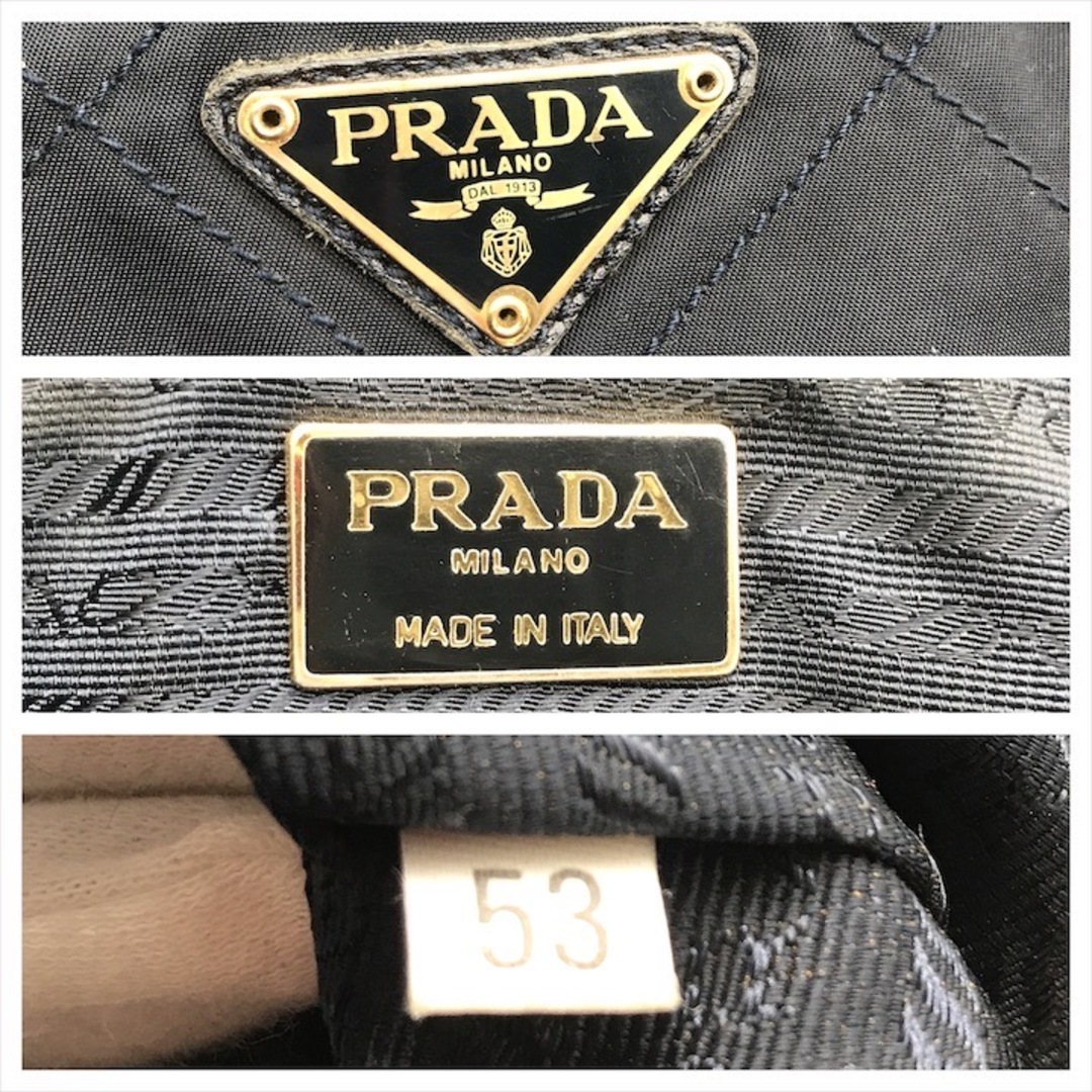 PRADA - PRADA プラダ 三角ロゴ ナイロン テスート キルティング PRADA - PRADA プラダ 三角ロゴ ナイロン テスート キルティング