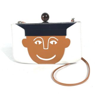 エルメス(HERMES)のエルメス HERMES サックアマリース カバン ポシェット 斜めかけ ショルダーバッグ レザー S〇刻 ホワイト(ショルダーバッグ)