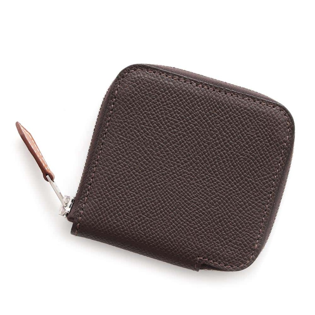 HERMES - エルメス コインケース アザップコンパクト ミニ シルクイン エベンヌ/シルバー金具 エプソン B刻印