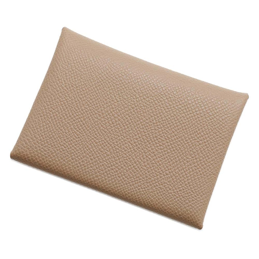 HERMES - エルメス コインケース カルヴィ デュオ エトゥープ/シルバー金具 エプソン W刻印 HERMES 財布