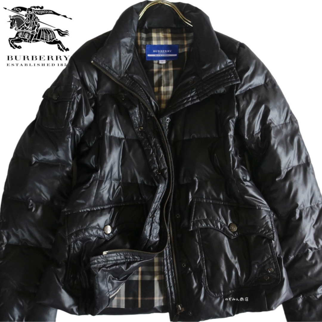 BURBERRY BLUE LABEL】ダウンジャケット レディース 茶 M☆ BURBERRY BLUE LABEL】ダウンジャケット レディース 茶 M☆