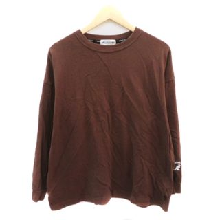 カンゴール(KANGOL)のカンゴール カットソー Tシャツ 長袖 クルーネック 無地 L ブラウン(Tシャツ/カットソー(七分/長袖))