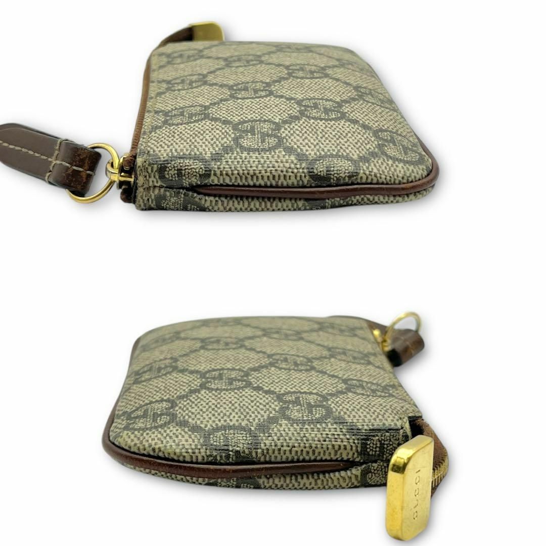 美品】GUCCI コインケース GG スプリーム フック付 ゴールド金具 美品】GUCCI コインケース GG スプリーム フック付 ゴールド金具