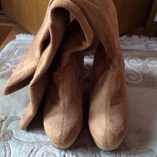 ニーハイブーツ ベージュ(ブーツ)