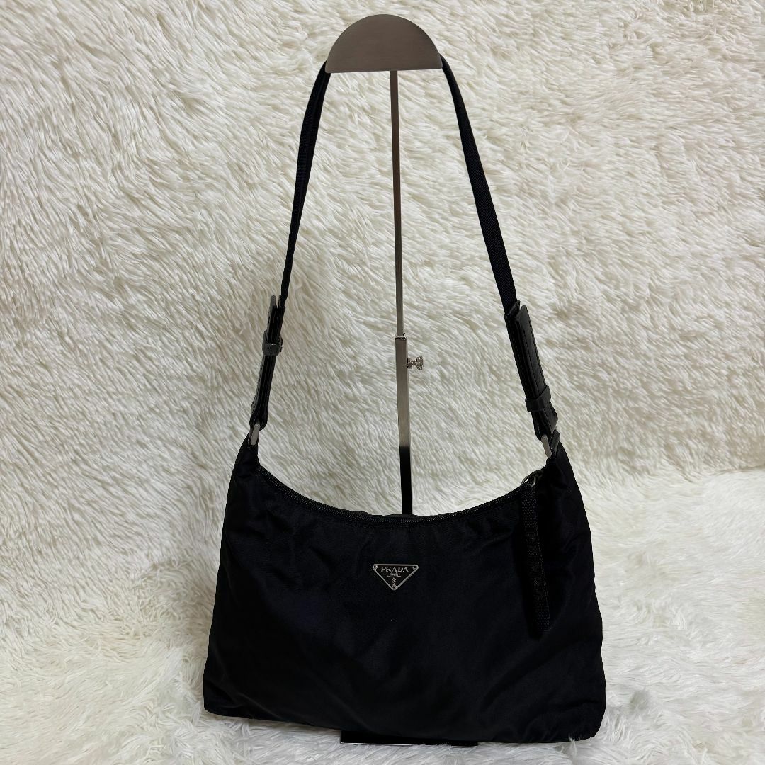 PRADA - 【美品】PRADA プラダ アクセサリーポーチ ショルダーバッグ ナイロン 黒