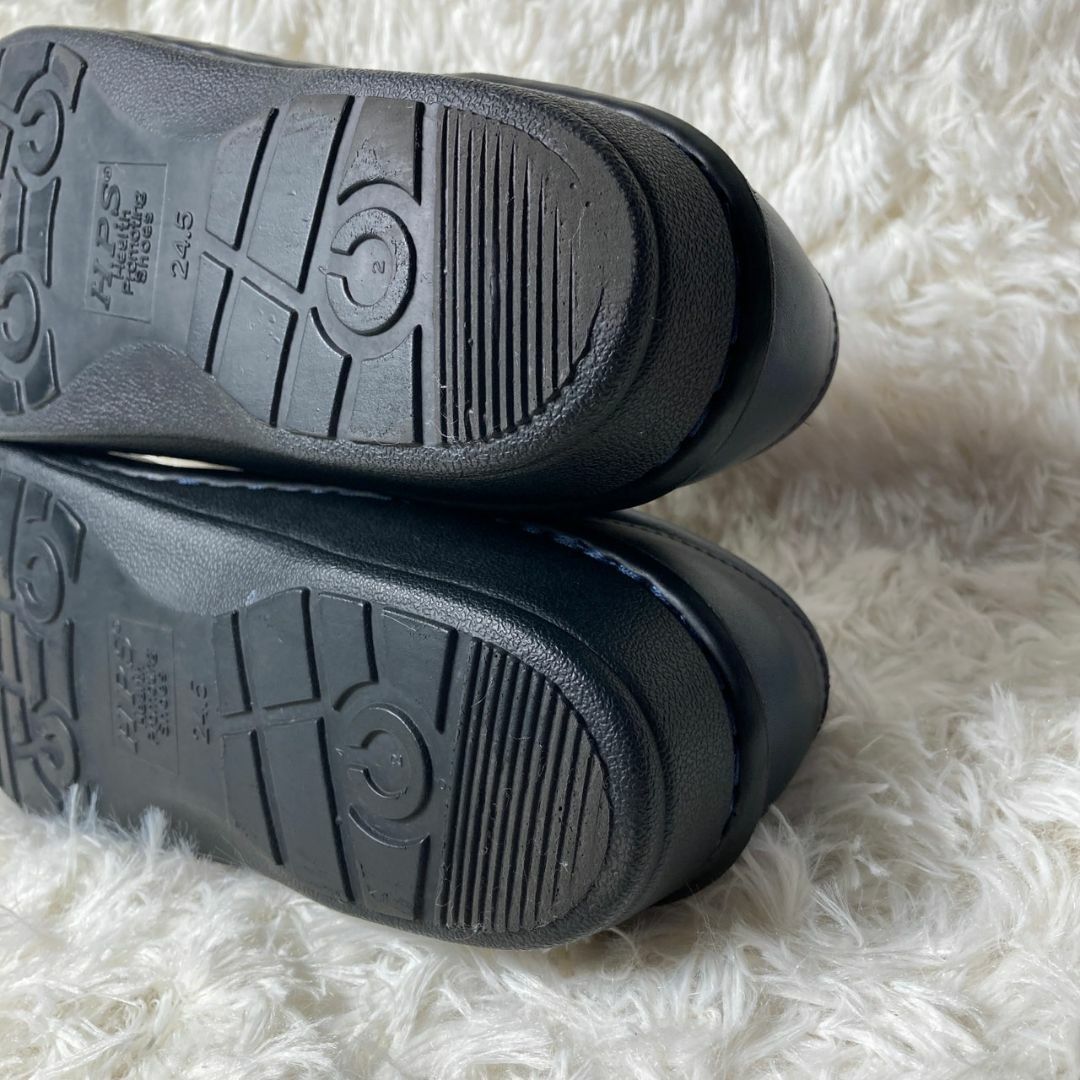 未使用 美品 H.P.S コンフォートシューズ スニーカー 黒 靴 24.5 未使用美品H.P.S コンフォートシューズスニーカー黒靴24.5