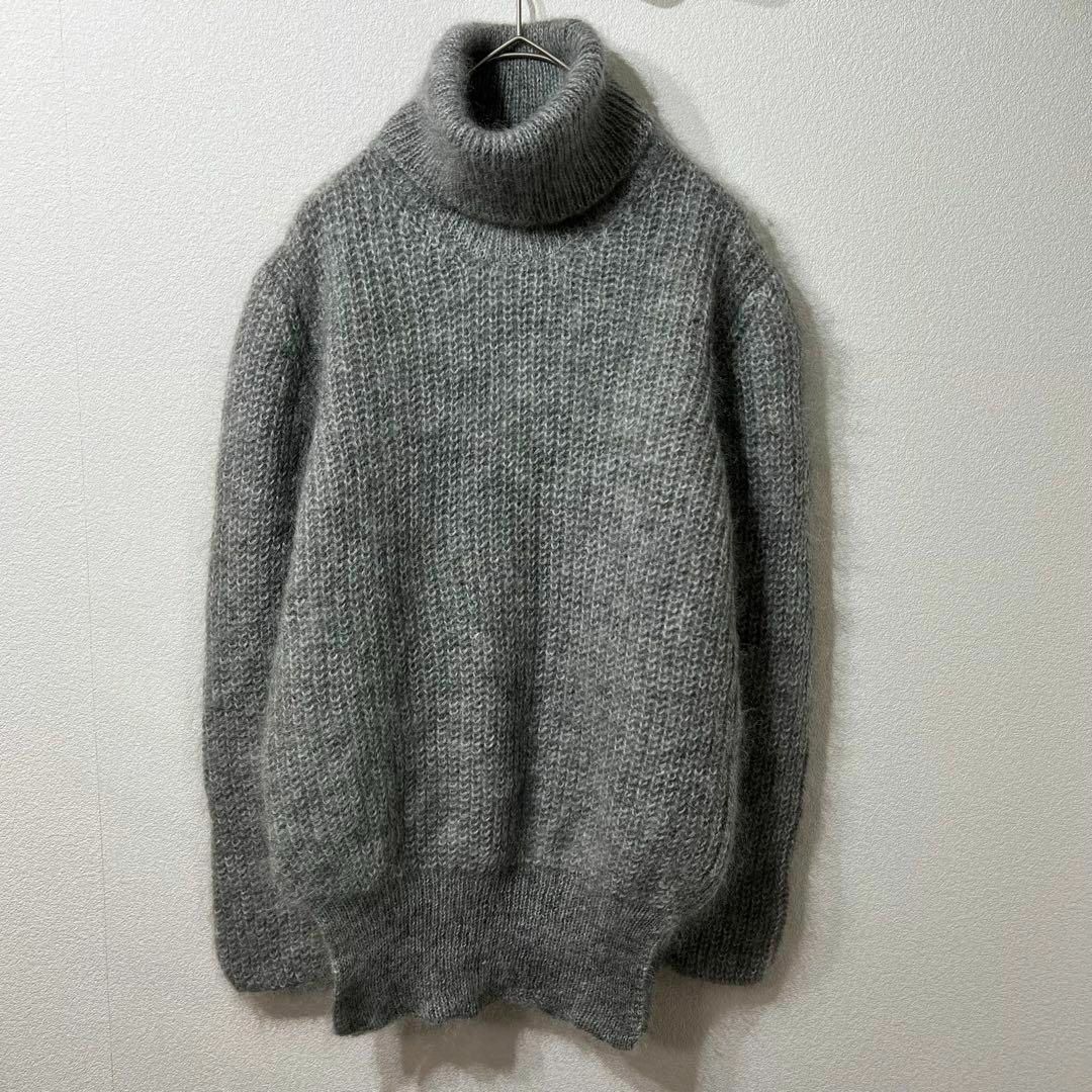 UNUSED - 極美品 UNUSED タートルネック モヘヤ スリット ニット UNUSED - 極美品 UNUSED タートルネック モヘヤ スリット ニット