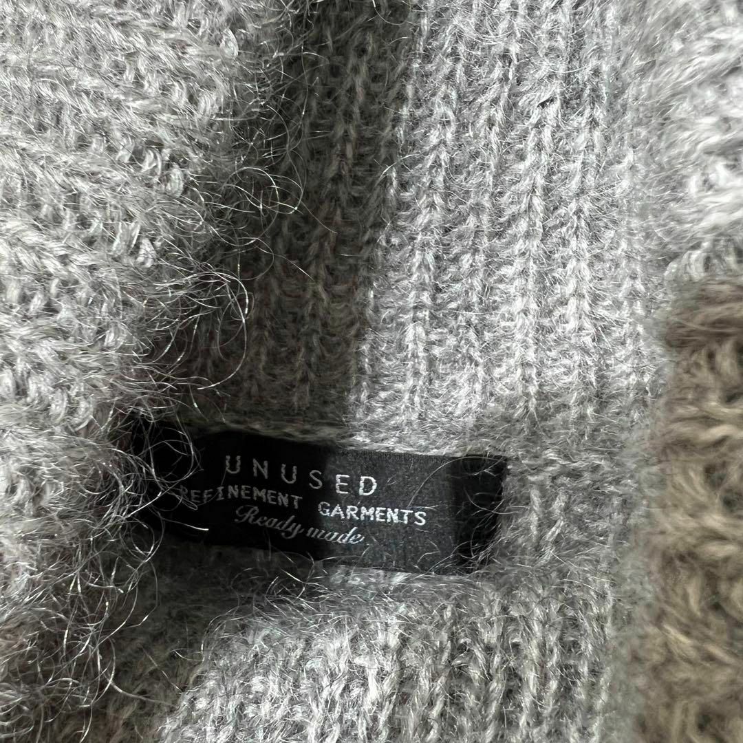 UNUSED - 極美品 UNUSED タートルネック モヘヤ スリット ニット UNUSED - 極美品 UNUSED タートルネック モヘヤ スリット ニット