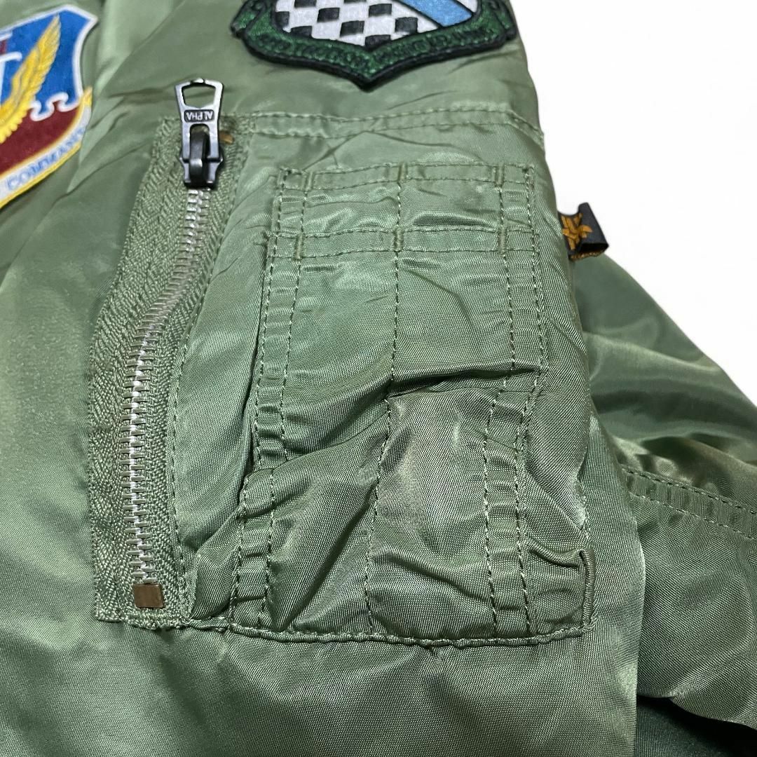 アルファインダストリーズMA-1フライトジャケット緑カーキ アルファインダストリーズMA-1フライトジャケット緑カーキ