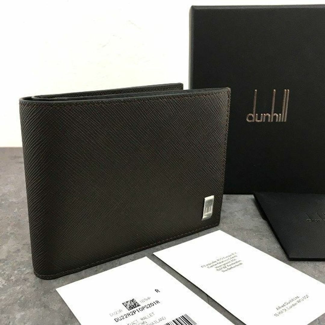Dunhill - 送料込み! 未使用品 dunhill 二つ折り財布 ダーク Dunhill - 送料込み! 未使用品 dunhill 二つ折り財布 ダーク