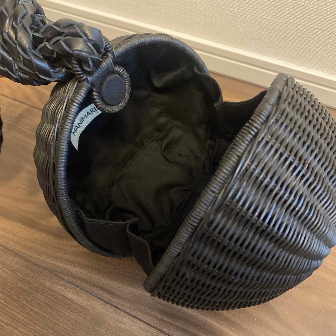 美品 マニマリス フルムーンバスケット バッグ bag ストラップ