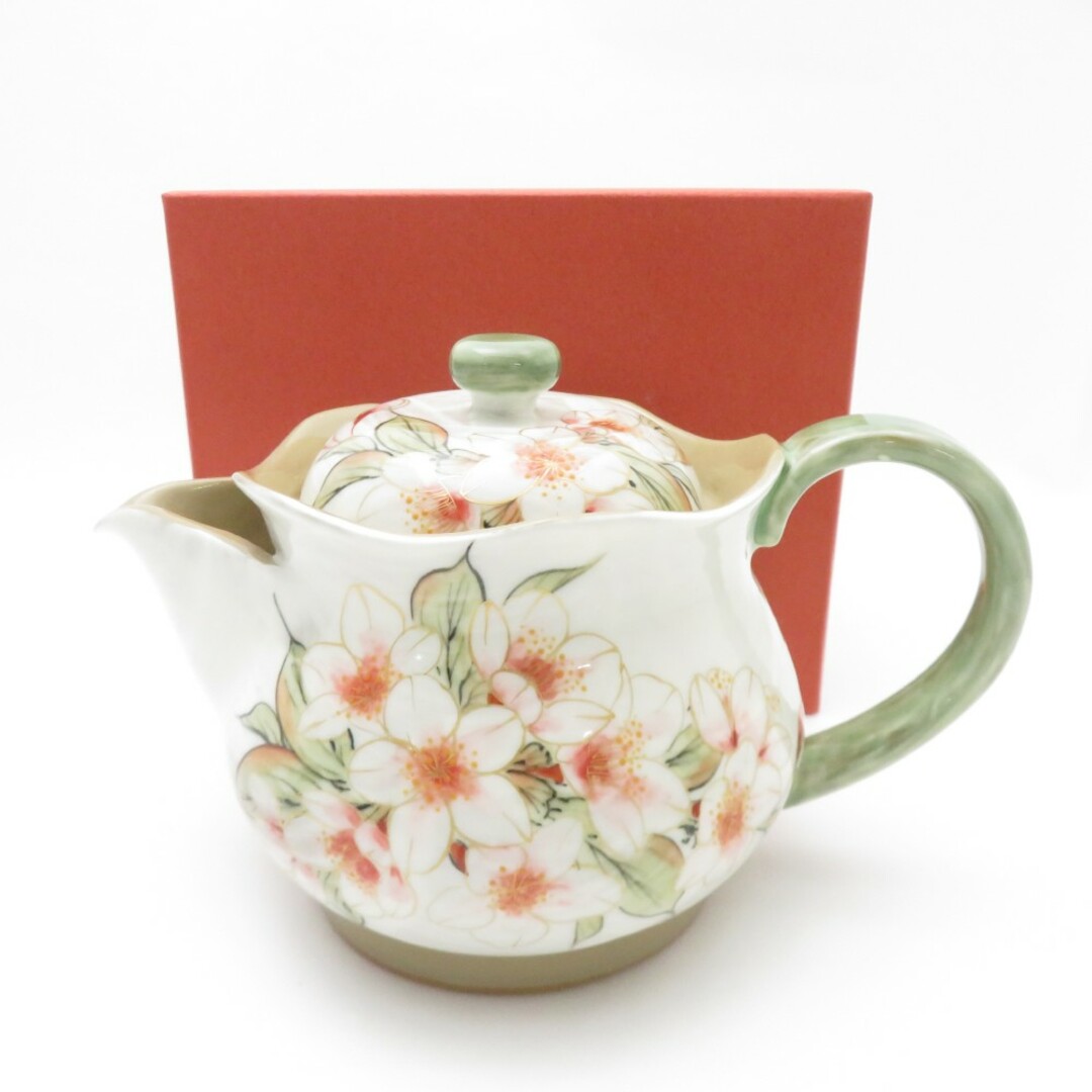 美品 Touan 陶あん 土渕 京焼 清水焼 ティーポット 桜 絵付 茶器 美品 Touan 陶あん 土渕 京焼 清水焼 ティーポット 桜 絵付 茶器