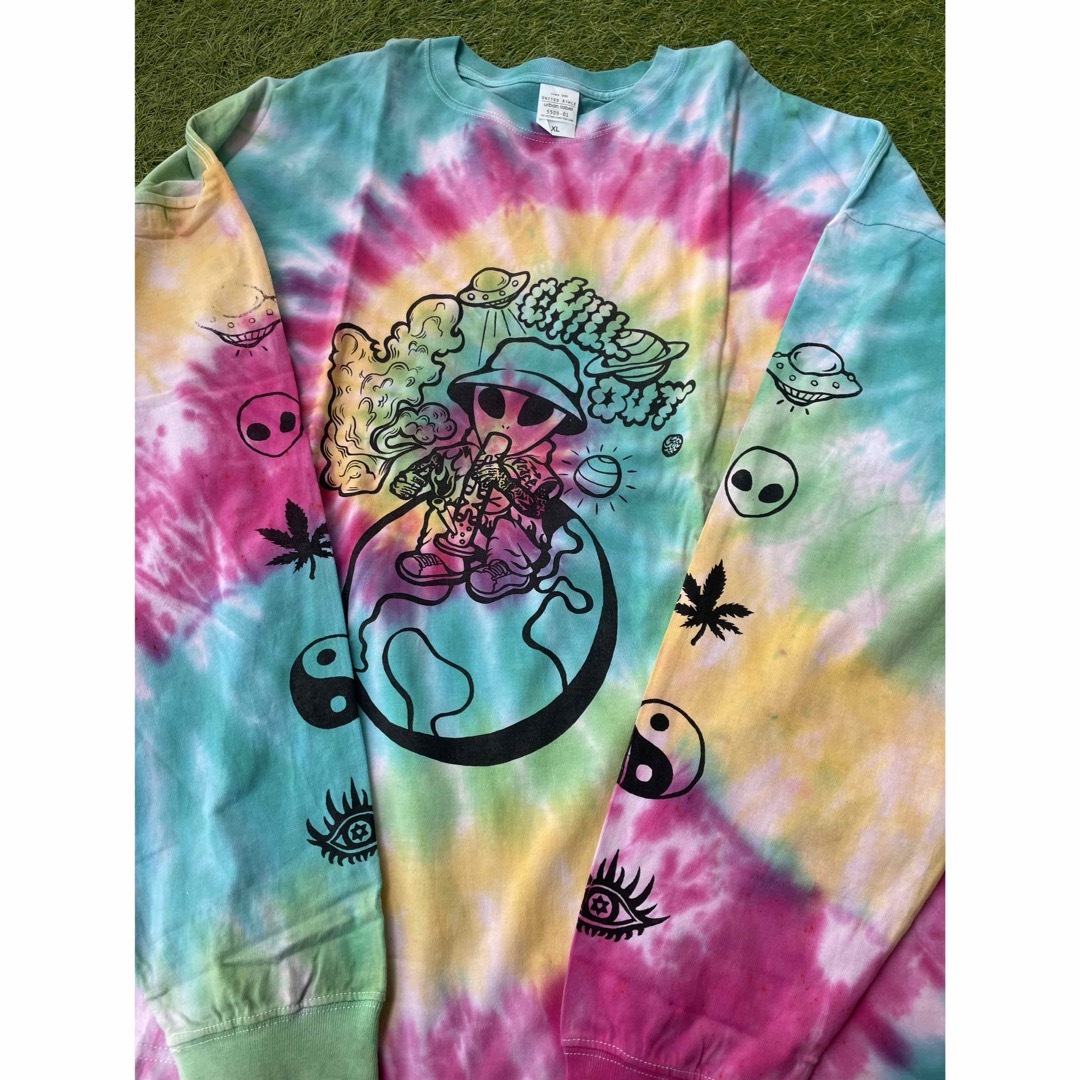 ハンドメイド 染色 タイダイ ロンT 長袖Tシャツ 染めTシャツ ハンドメイド 染色 タイダイ ロンT 長袖Tシャツ 染めTシャツ