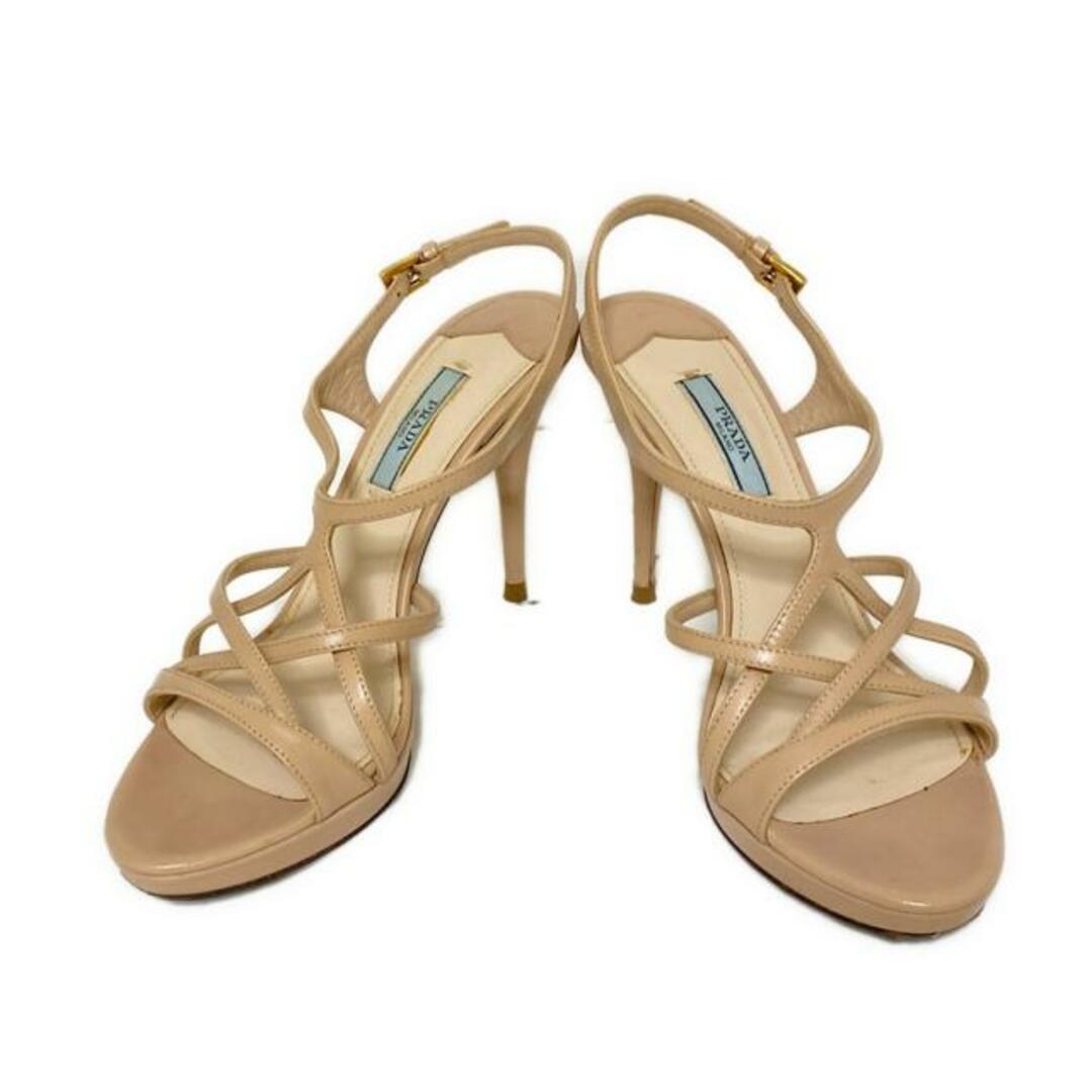 PRADA(プラダ) サンダル 37 レディース - ベージュ レザー PRADA(プラダ) サンダル 37 レディース - ベージュ レザー