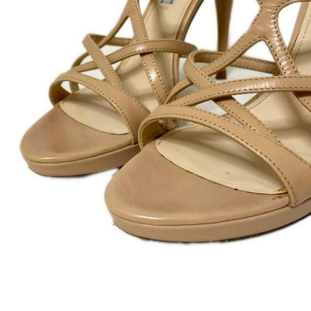 PRADA(プラダ) サンダル 37 レディース - ベージュ レザー PRADA(プラダ) サンダル 37 レディース - ベージュ レザー