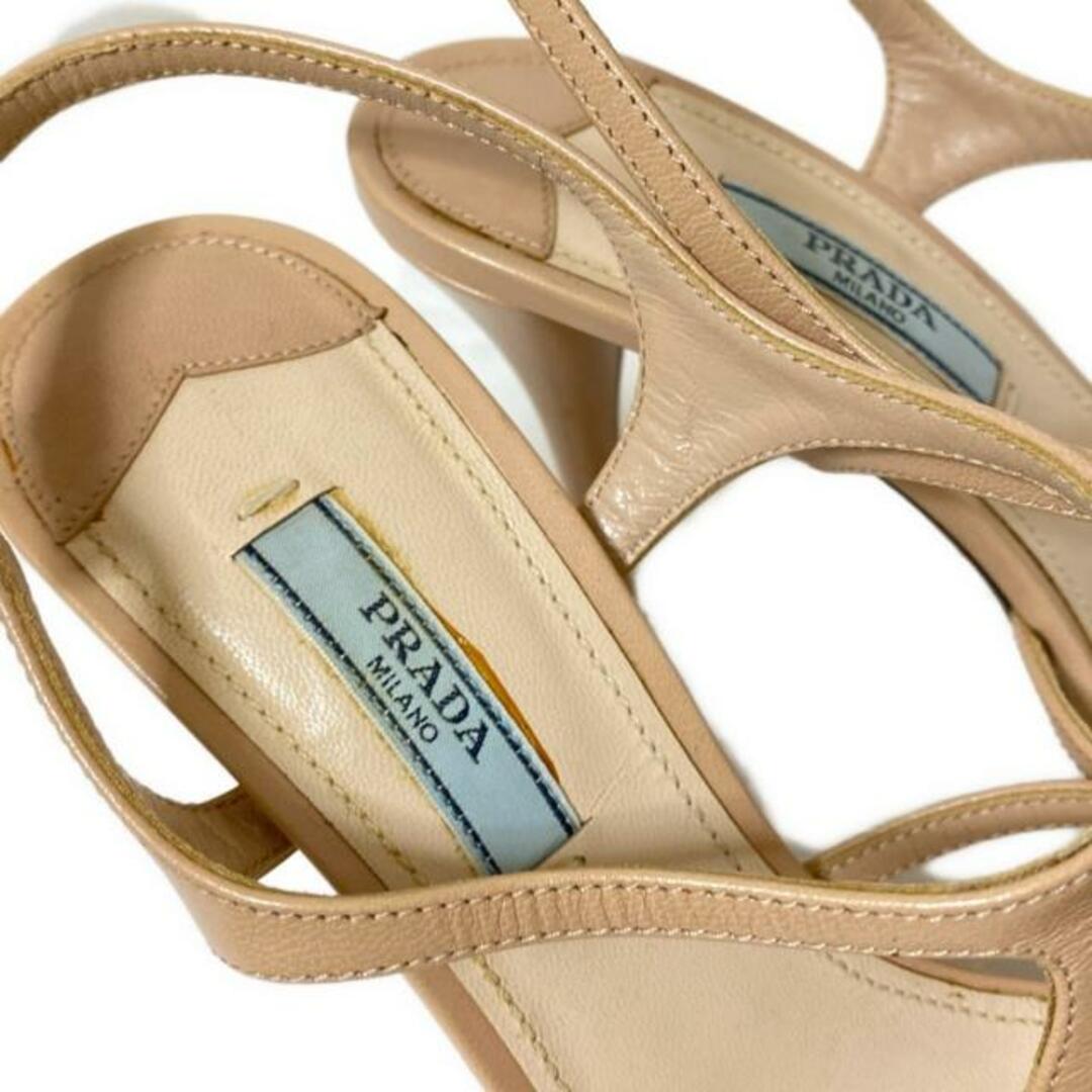 PRADA(プラダ) サンダル 37 レディース - ベージュ レザー PRADA(プラダ) サンダル 37 レディース - ベージュ レザー