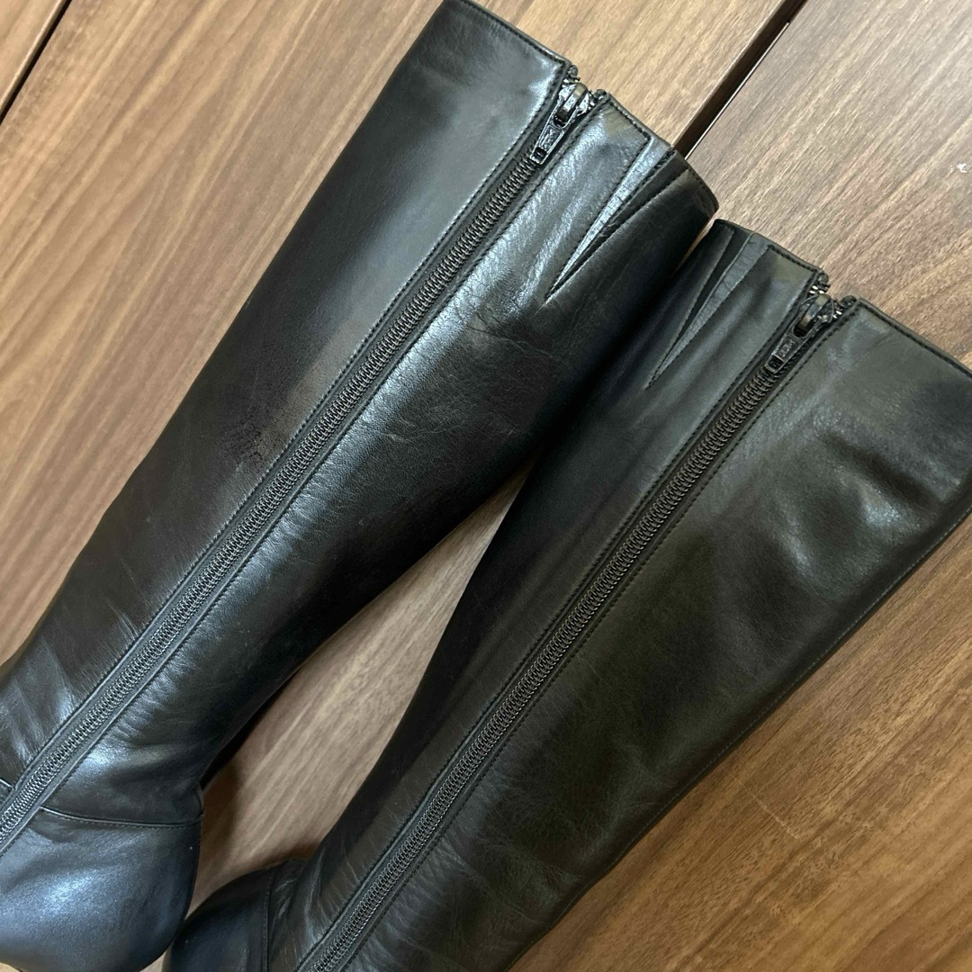 超美品︎✦︎本革︎✦︎美脚セブントゥエルブサーティー☆黒 超美品︎✦︎本革︎✦︎美脚セブントゥエルブサーティー☆黒