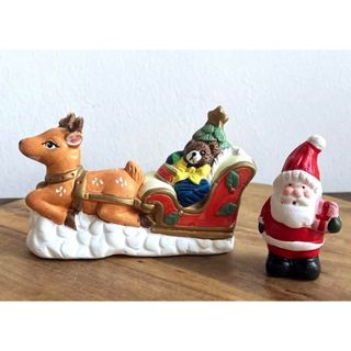 サンタさんとトナカイさんセット(置物)