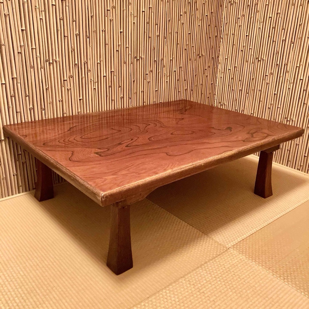 レトロ 純和風 欅ケヤキ 天然木材 家族団欒テーブル 和風 和室 レトロ 純和風 欅ケヤキ 天然木材 家族団欒テーブル 和風 和室