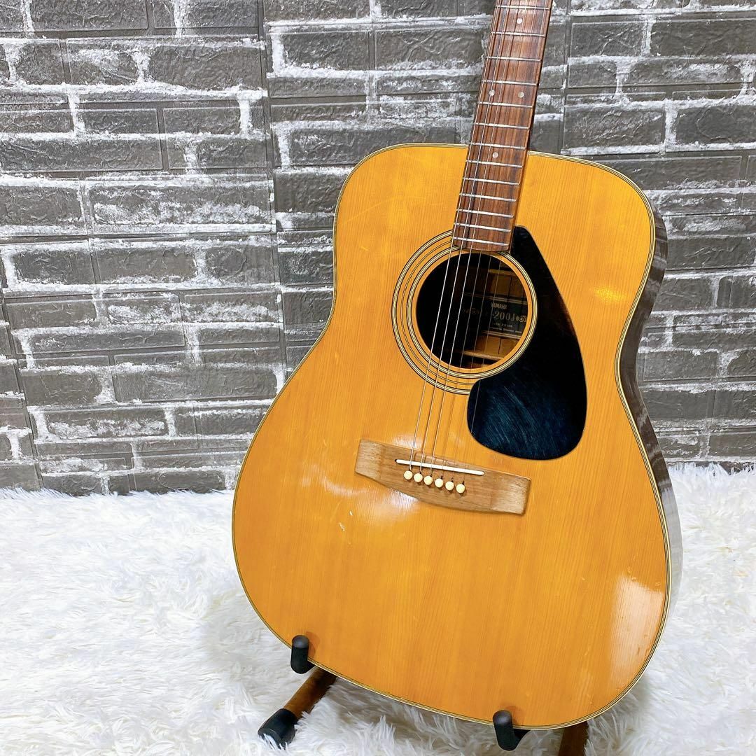 YAMAHA ヤマハ FG-200J 70's 黒ラベル期 アコギの通販 by バナナ YAMAHA ヤマハ FG-200J 70's 黒ラベル期 アコギの通販 by バナナ