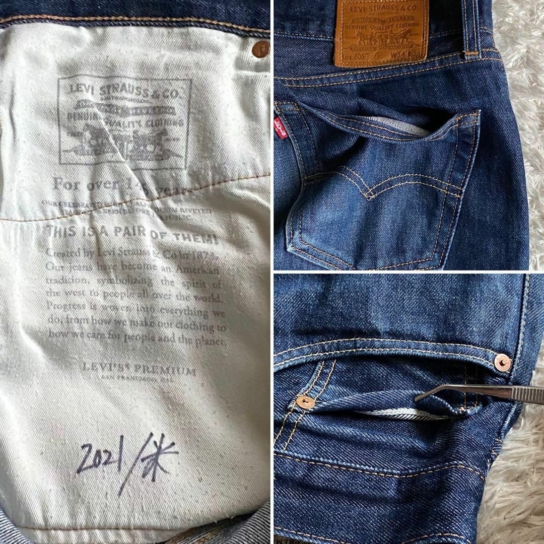☆濃紺 美品 リーバイス 505 60s復刻 赤耳 ビッグE USA製 W34 ☆濃紺 美品 リーバイス 505 60s復刻 赤耳 ビッグE USA製 W34