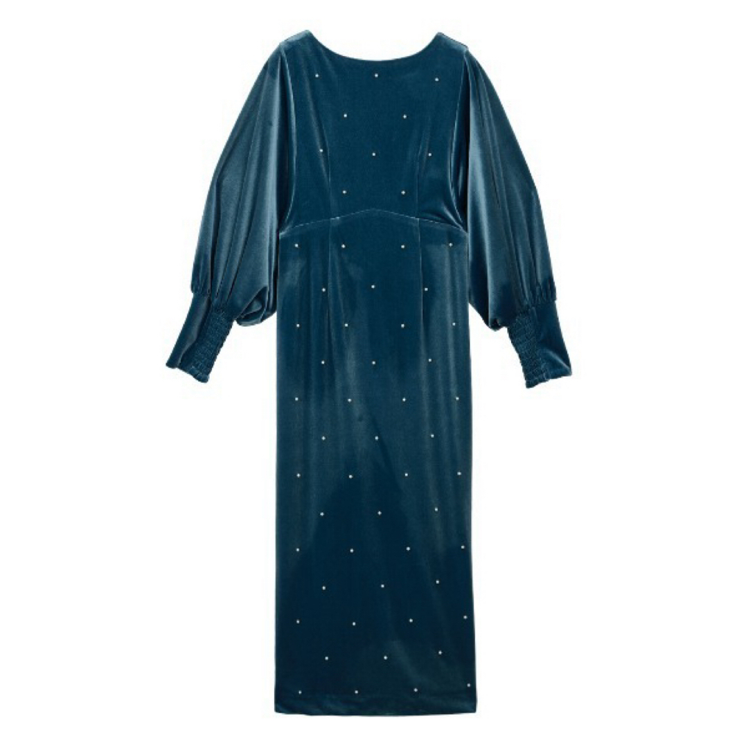 Ameri VINTAGE - Ameri BACK OPEN PEARL VELOUR DRESS 結婚式の Ameri VINTAGE - Ameri BACK OPEN PEARL VELOUR DRESS 結婚式の