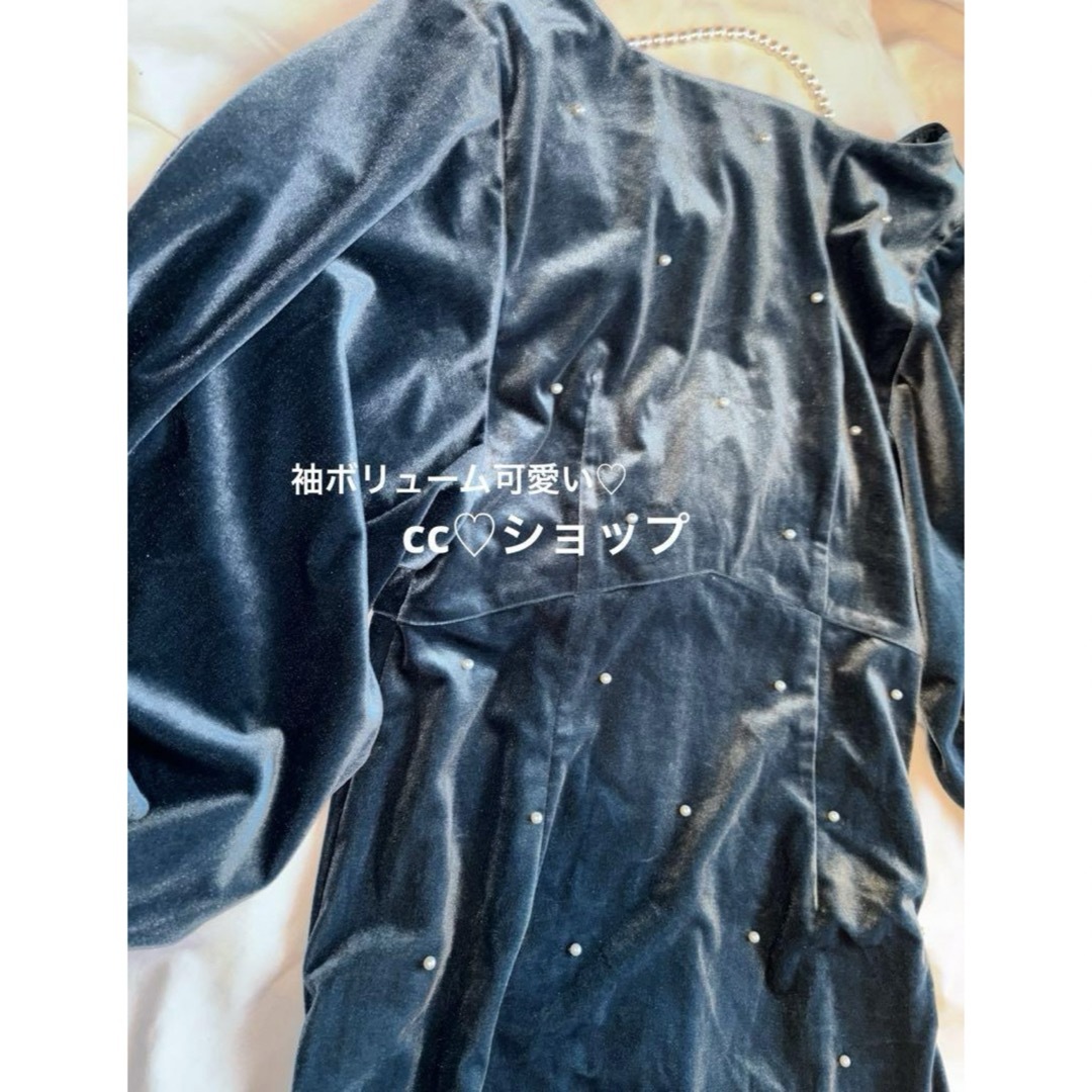 Ameri VINTAGE - Ameri BACK OPEN PEARL VELOUR DRESS 結婚式の Ameri VINTAGE - Ameri BACK OPEN PEARL VELOUR DRESS 結婚式の