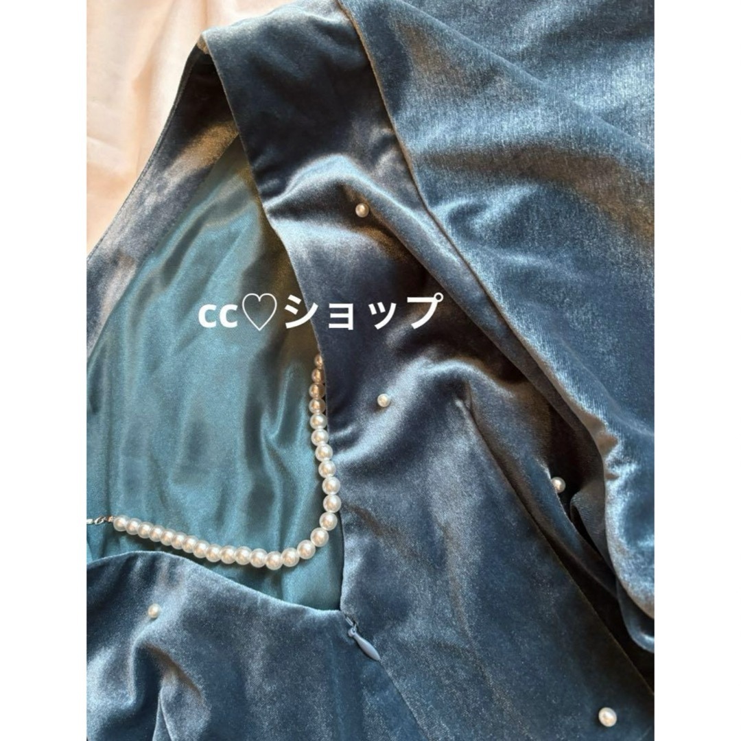 Ameri VINTAGE - Ameri BACK OPEN PEARL VELOUR DRESS 結婚式の Ameri VINTAGE - Ameri BACK OPEN PEARL VELOUR DRESS 結婚式の