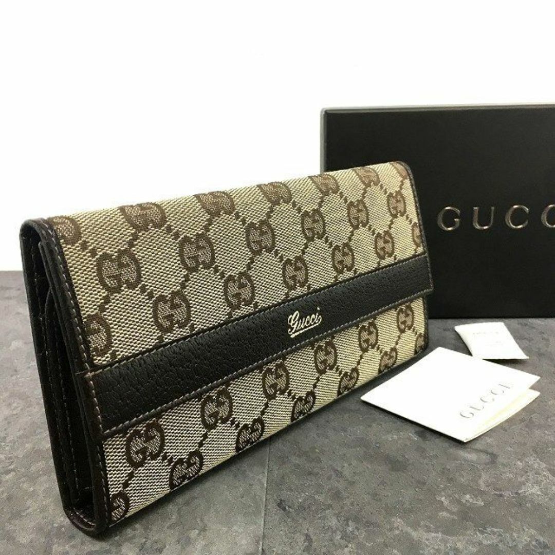 GUCCI - 送料込み! 未使用品 GUCCI 長財布 131852 GGキャンバス GUCCI - 送料込み! 未使用品 GUCCI 長財布 131852 GGキャンバス