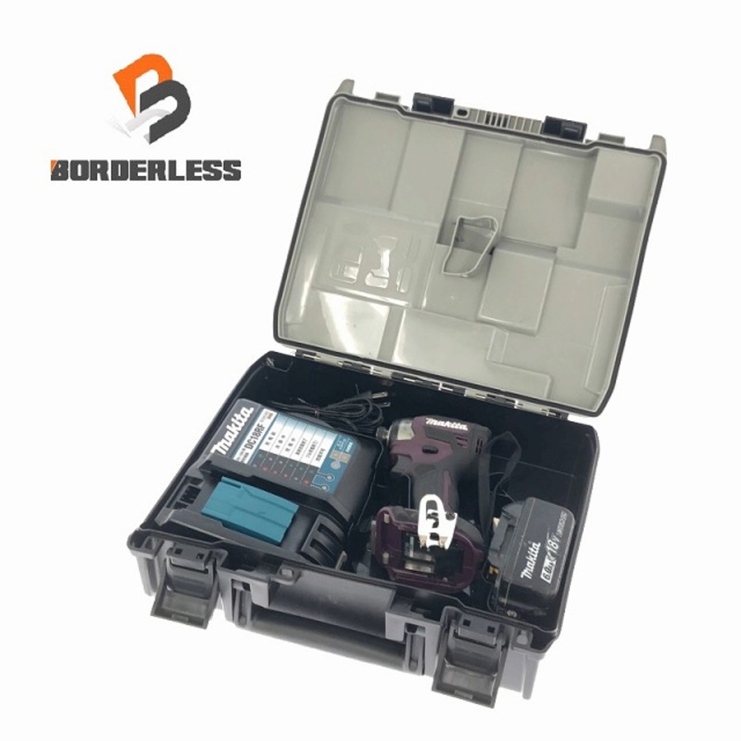☆品☆makita マキタ 18V充電式インパクトドライバ TD173D 紫 ☆品☆makita マキタ 18V充電式インパクトドライバ TD173D 紫
