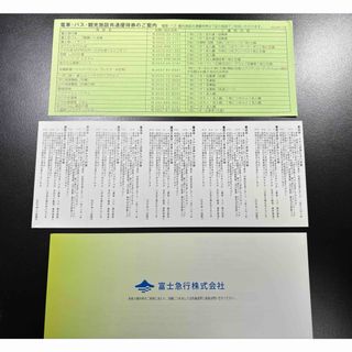富士急行　株主優待 (共通優待券5枚+割引券冊子×1冊)(その他)
