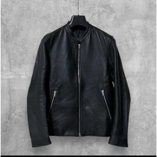 LIDNM - LIDNM 黒レザーシングルライダースジャケットの通販 by LIDNM - LIDNM 黒レザーシングルライダースジャケットの通販 by