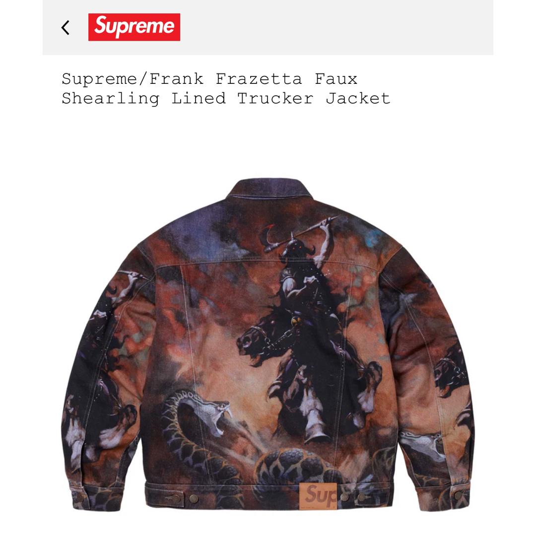 Supreme - Supreme Frazetta Trucker Jacket Mサイズの通販 by Supreme - Supreme Frazetta Trucker Jacket Mサイズの通販 by