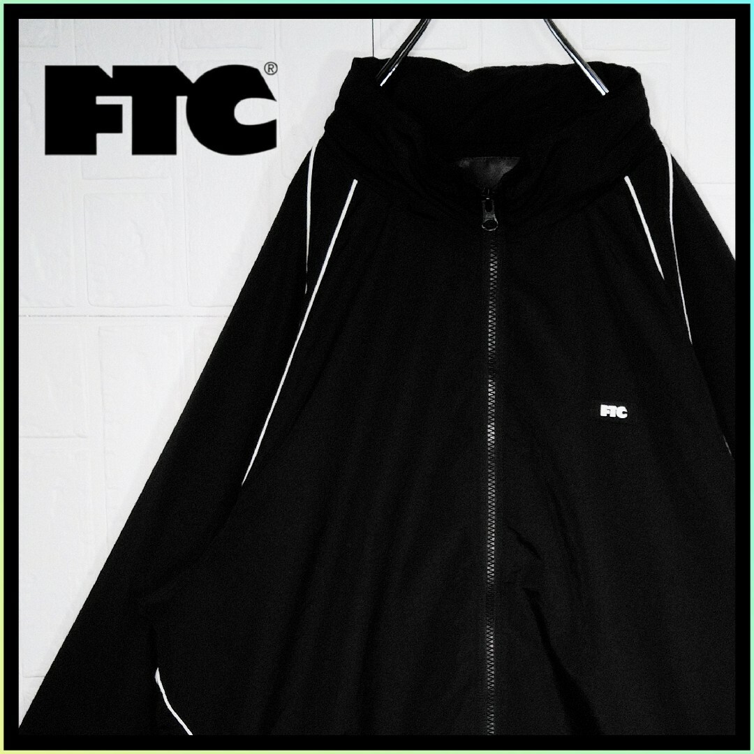 FTC /エフティーシー》ナイロン トラックジャケット スモールロゴ 黒 FTC /エフティーシー》ナイロン トラックジャケット スモールロゴ 黒