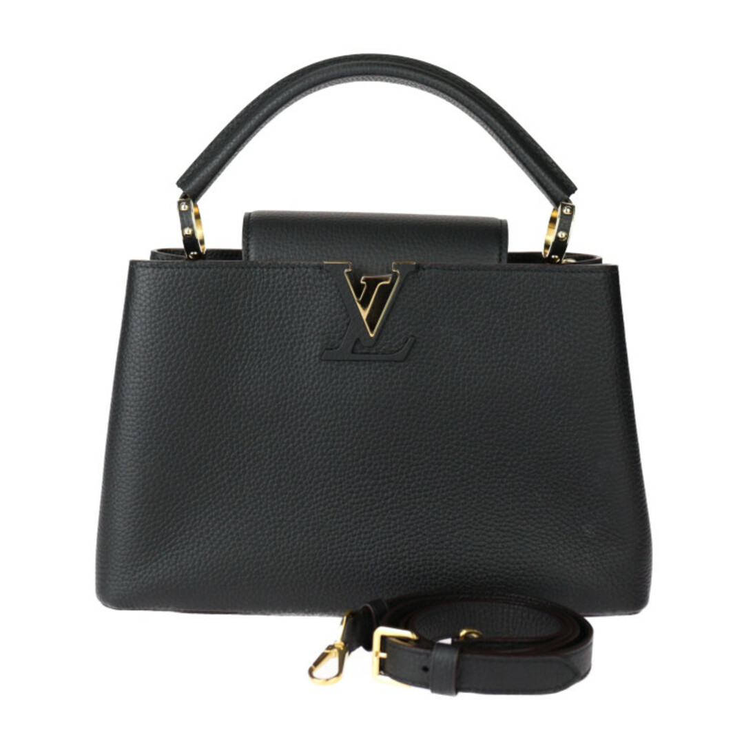 LOUIS VUITTON - LOUIS VUITTON ルイ ヴィトン  カプシーヌ MM ハンドバッグ M54663 トリヨンレザー   ブラック ゴールド金具  2WAY ショルダーバッグ ビトン 【本物保証】