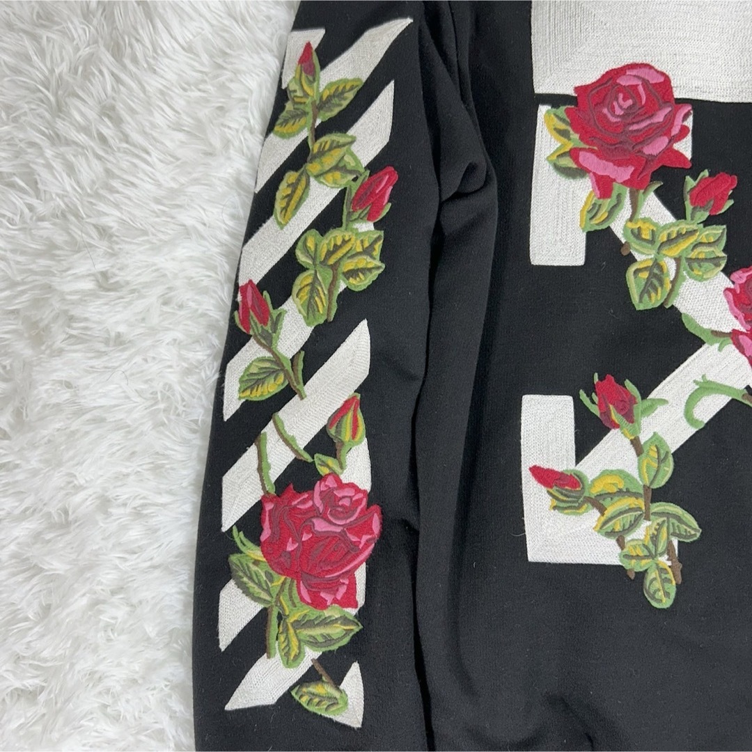 Off-White - 希少✨off-white rose オフホワイト パーカー 薔薇 Off-White - 希少✨off-white rose オフホワイト パーカー 薔薇