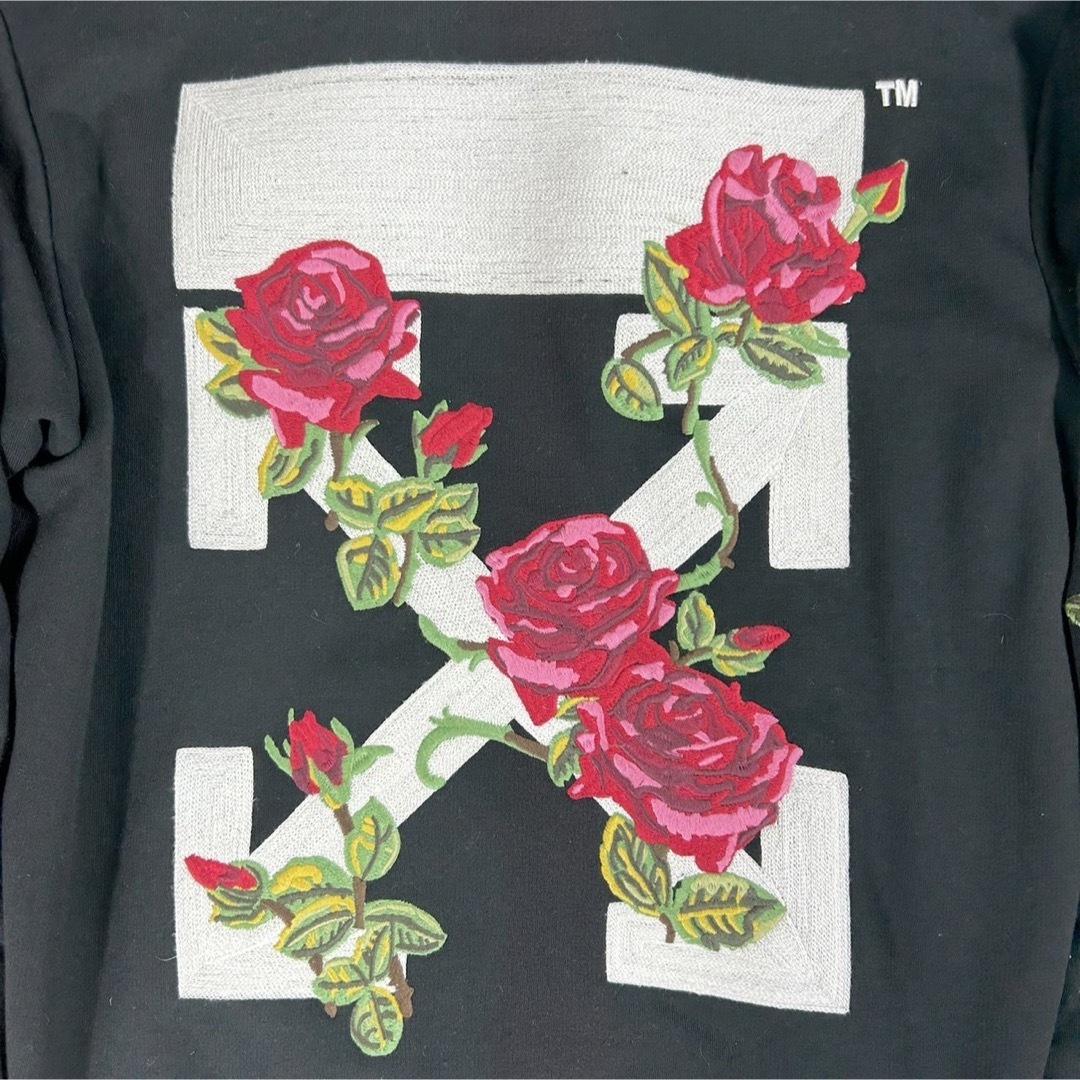Off-White - 希少✨off-white rose オフホワイト パーカー 薔薇 Off-White - 希少✨off-white rose オフホワイト パーカー 薔薇
