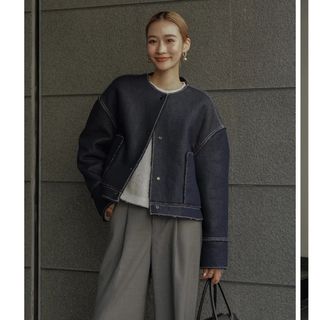 ELLIE デニムボアブルゾン ジャケット コート ブルー 新品未使用 ELLIE デニムボアブルゾン ジャケット コート ブルー 新品未使用