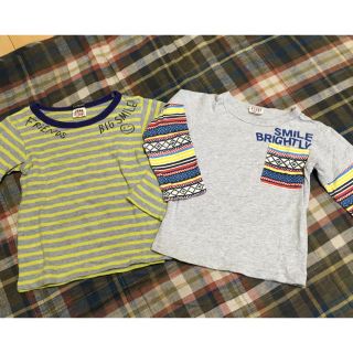 ジャンクストアー(JUNK STORE)のJUNK STORE◇Tシャツセット110ボーダーTシャツ&レイヤード風Tシャツ(Tシャツ/カットソー)