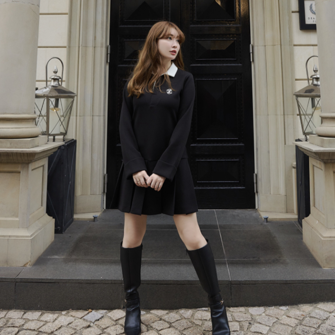 herlipto Polo Pleated Mini Dress Sサイズ herlipto Polo Pleated Mini Dress Sサイズ