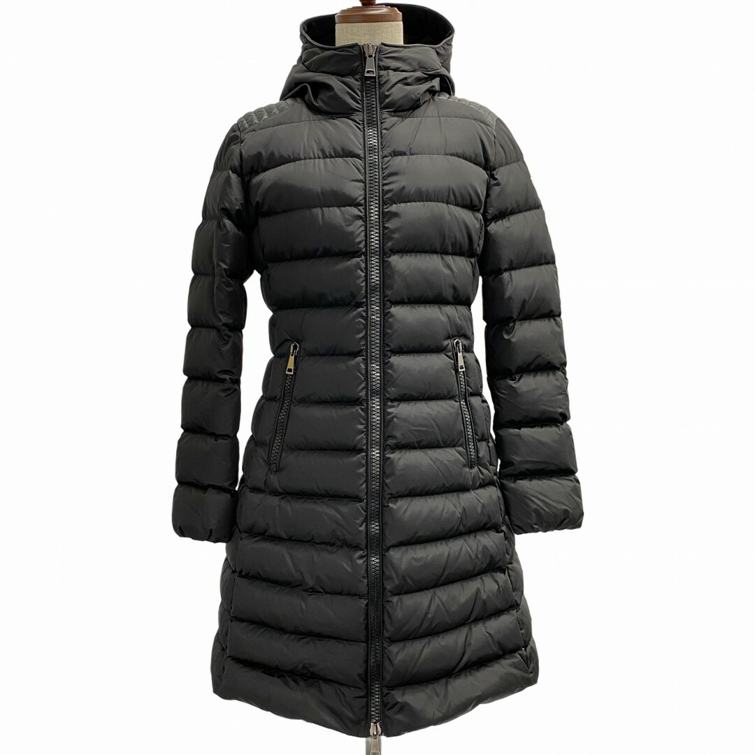 MONCLER - 【4apt0291】モンクレール ダウンコート 2 TALEV ブラック ナイロン ダウン フェザー【中古】レディース