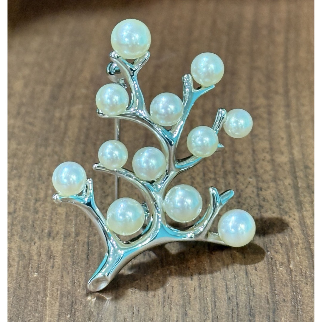 MIKIMOTO ミキモト SV 幸福の木 ブローチ MIKIMOTO ミキモト SV 幸福の木 ブローチ