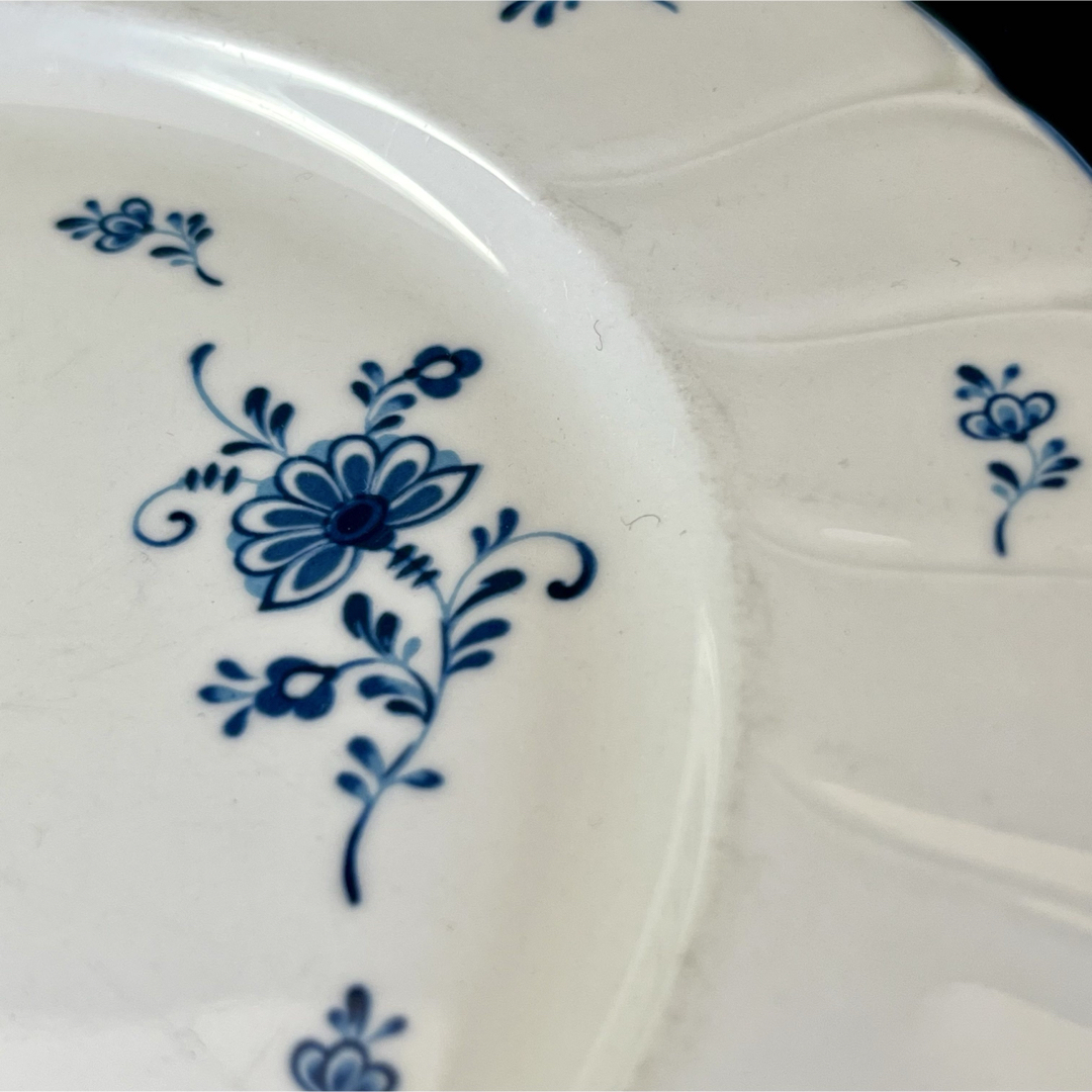 Noritake - ノリタケ クラフトーン 青い小花柄 プレート18cm Noritake - ノリタケ クラフトーン 青い小花柄 プレート18cm