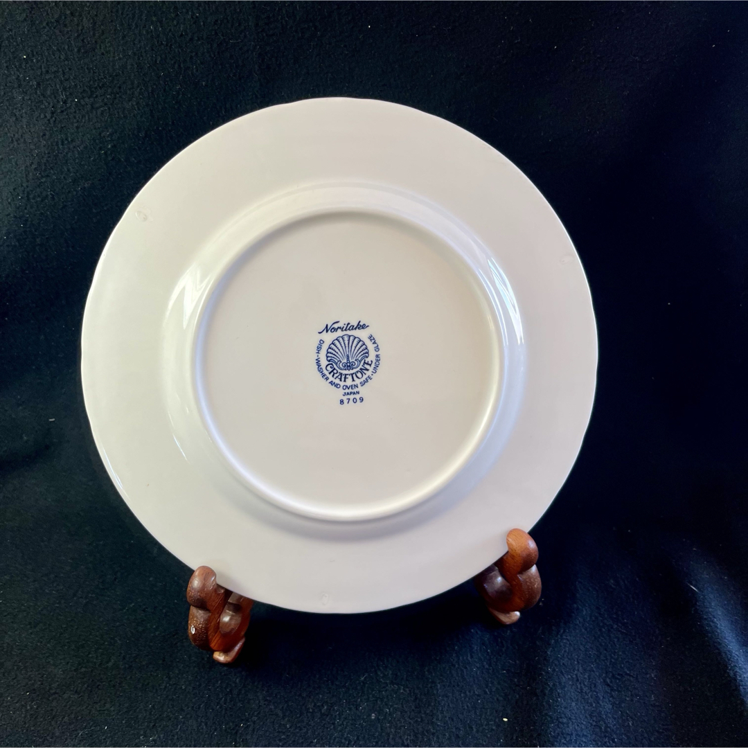 Noritake - ノリタケ クラフトーン 青い小花柄 プレート18cm Noritake - ノリタケ クラフトーン 青い小花柄 プレート18cm