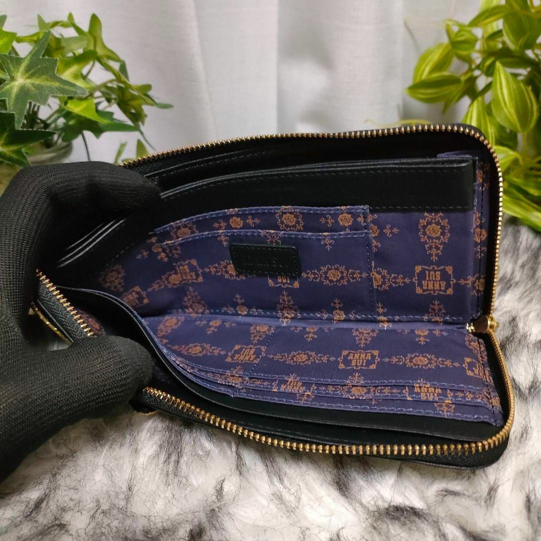 ANNA SUI - アナスイ 長財布 ブラック ネコ スター ANNA SUI ANNA SUI - アナスイ 長財布 ブラック ネコ スター ANNA SUI