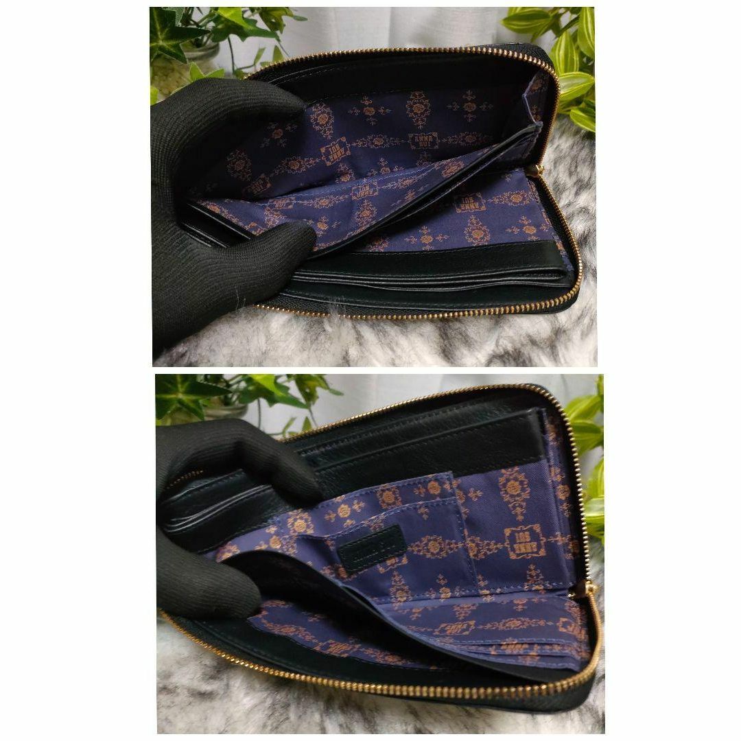 ANNA SUI - アナスイ 長財布 ブラック ネコ スター ANNA SUI ANNA SUI - アナスイ 長財布 ブラック ネコ スター ANNA SUI