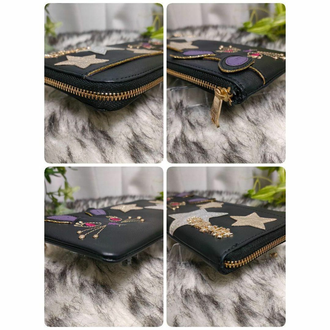 ANNA SUI - アナスイ 長財布 ブラック ネコ スター ANNA SUI ANNA SUI - アナスイ 長財布 ブラック ネコ スター ANNA SUI
