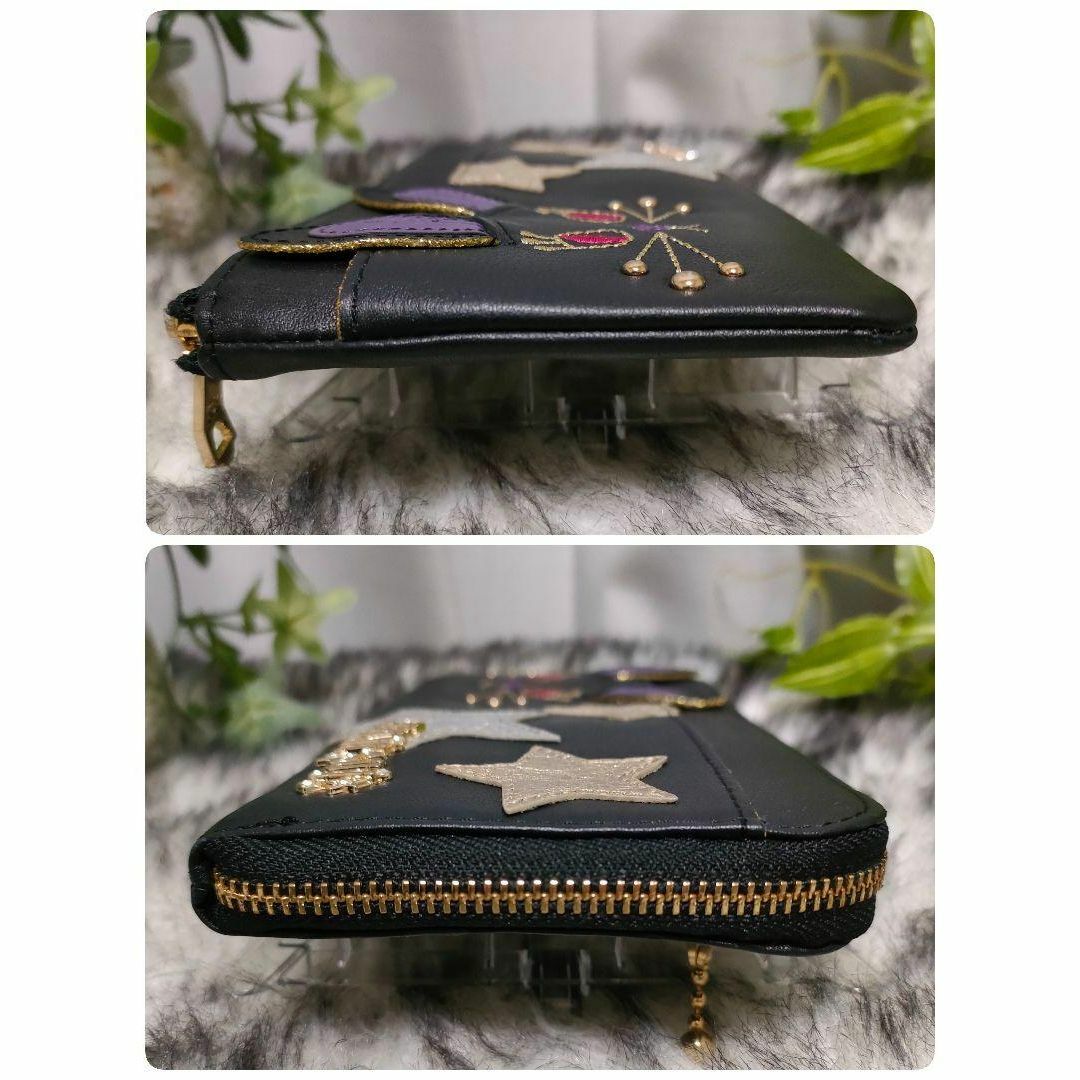 ANNA SUI - アナスイ 長財布 ブラック ネコ スター ANNA SUI ANNA SUI - アナスイ 長財布 ブラック ネコ スター ANNA SUI